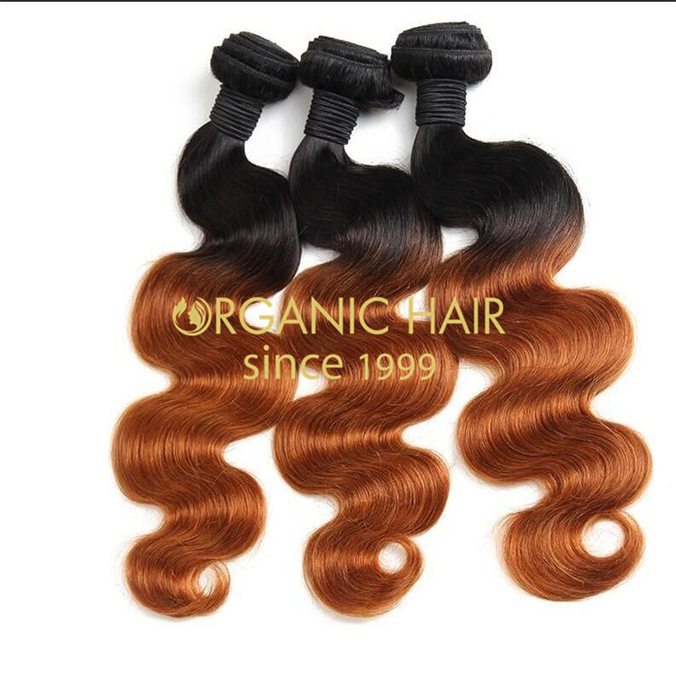 Cheap Omber  body wave human hair bundles A81